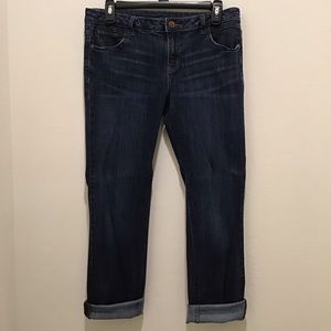 women's simply vera vera wang cuffed denim capri leggings